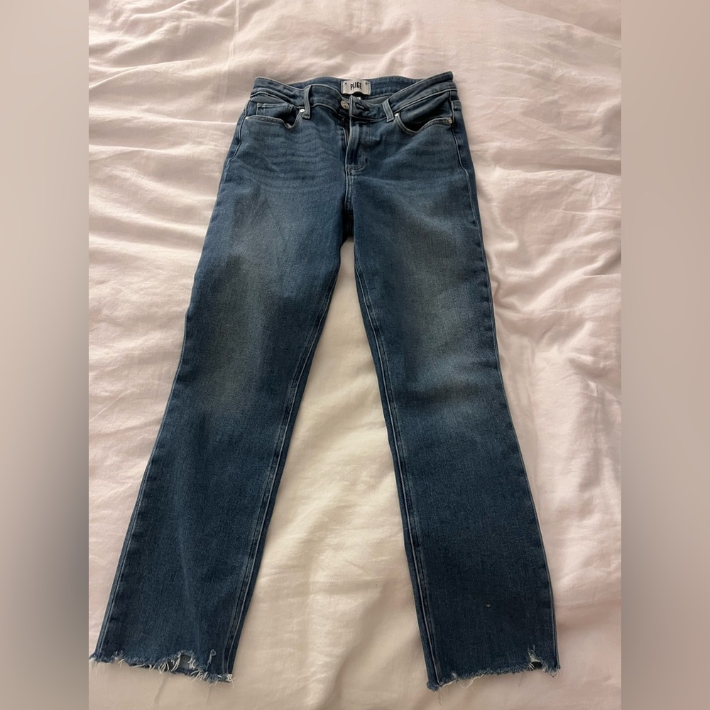 PAIGE Cindy High Waist Straight Leg Jeans
 
ROXANNE W/ GRAND HEM, Size 29